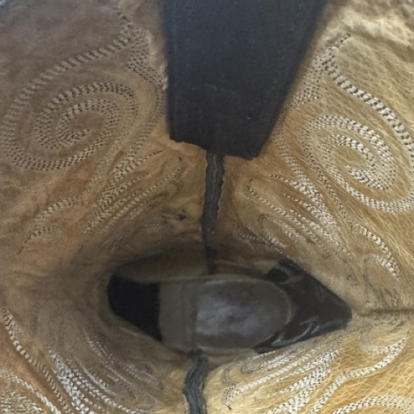 Tony Lama 1974 Women's Size 7 B Shoes Black Leather Roper Western Cowboy Boots - Picture 9 of 10